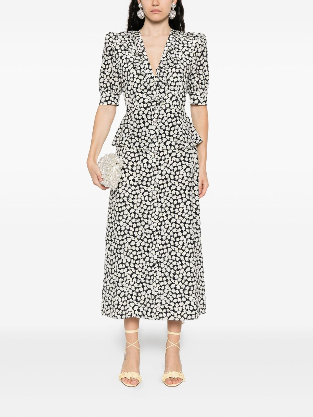 floral-print midi dress - 2
