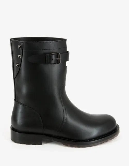 Valentino Black Leather Rockstud Boots - 2
