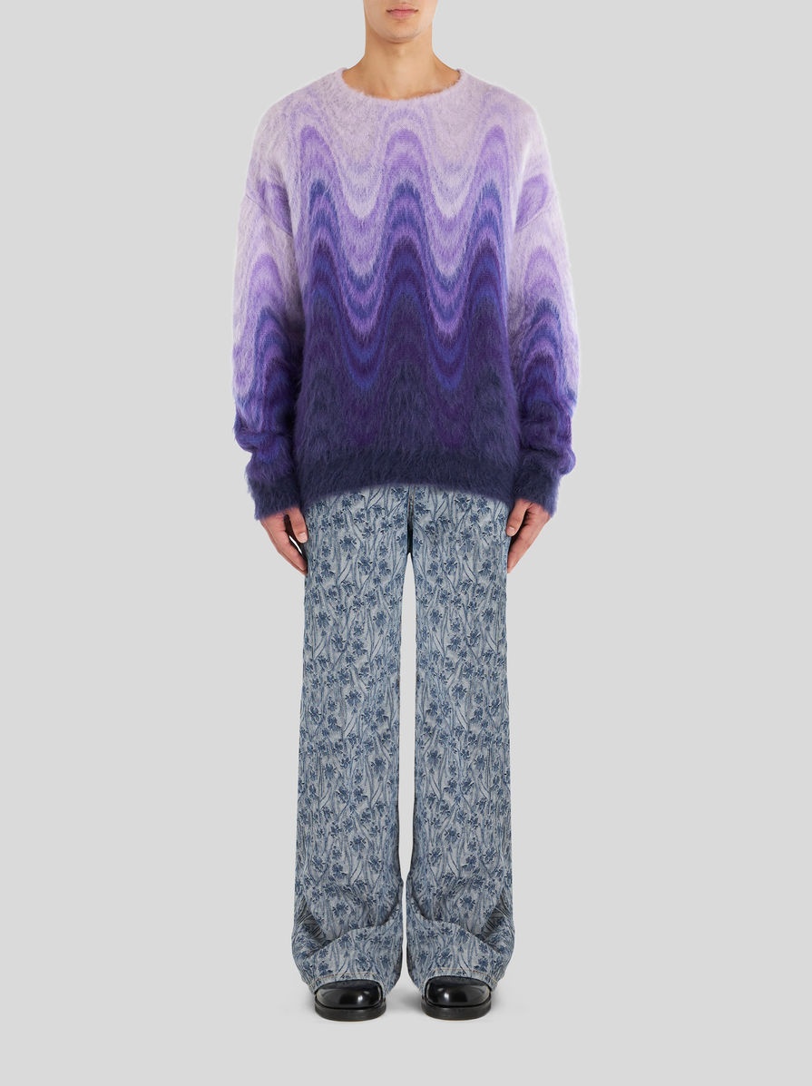 ROUND NECK JUMPER WITH DEGRADÉ WAVES - 4