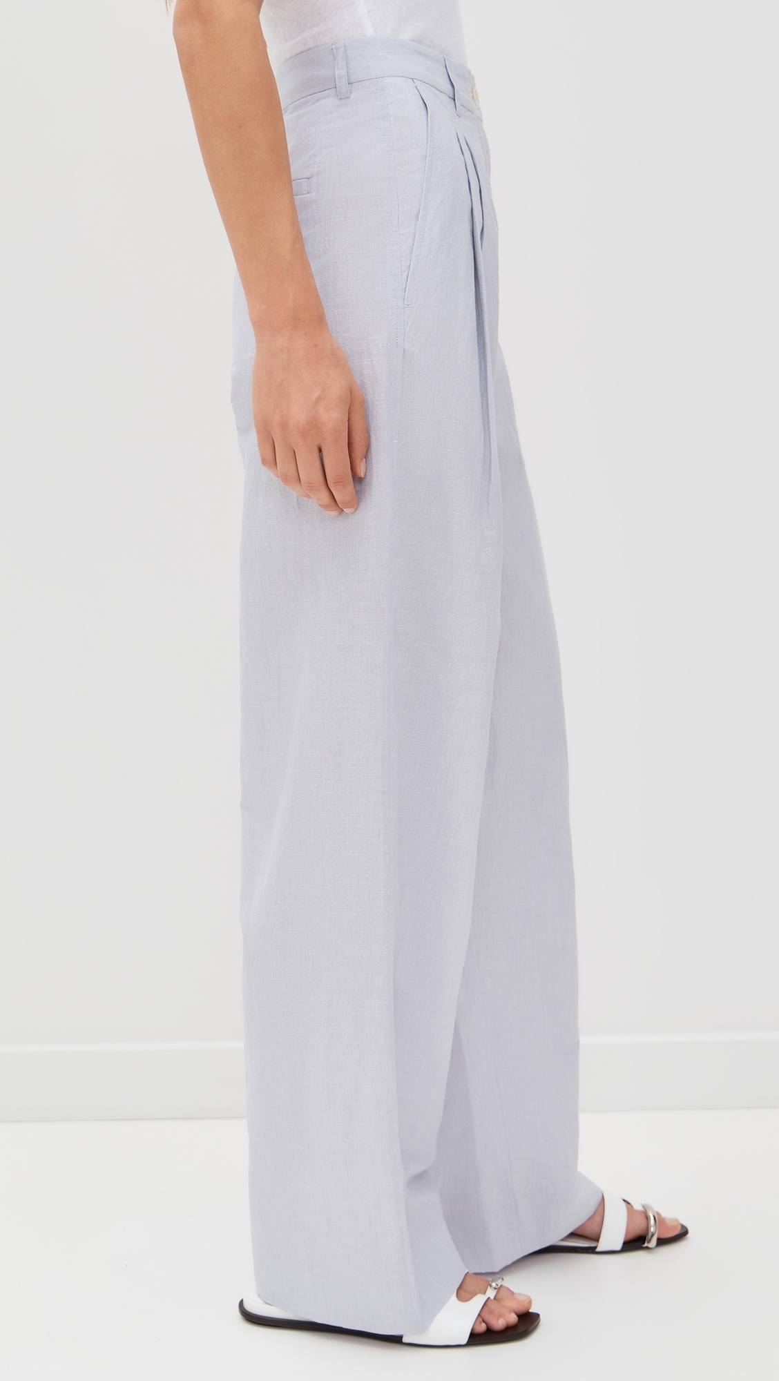 Eleanor Pants in Linen Shirting - 3