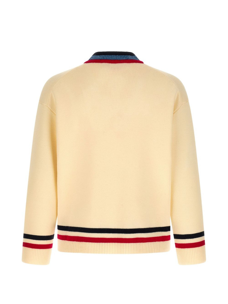 Marni embroidery V-neck sweater outlook