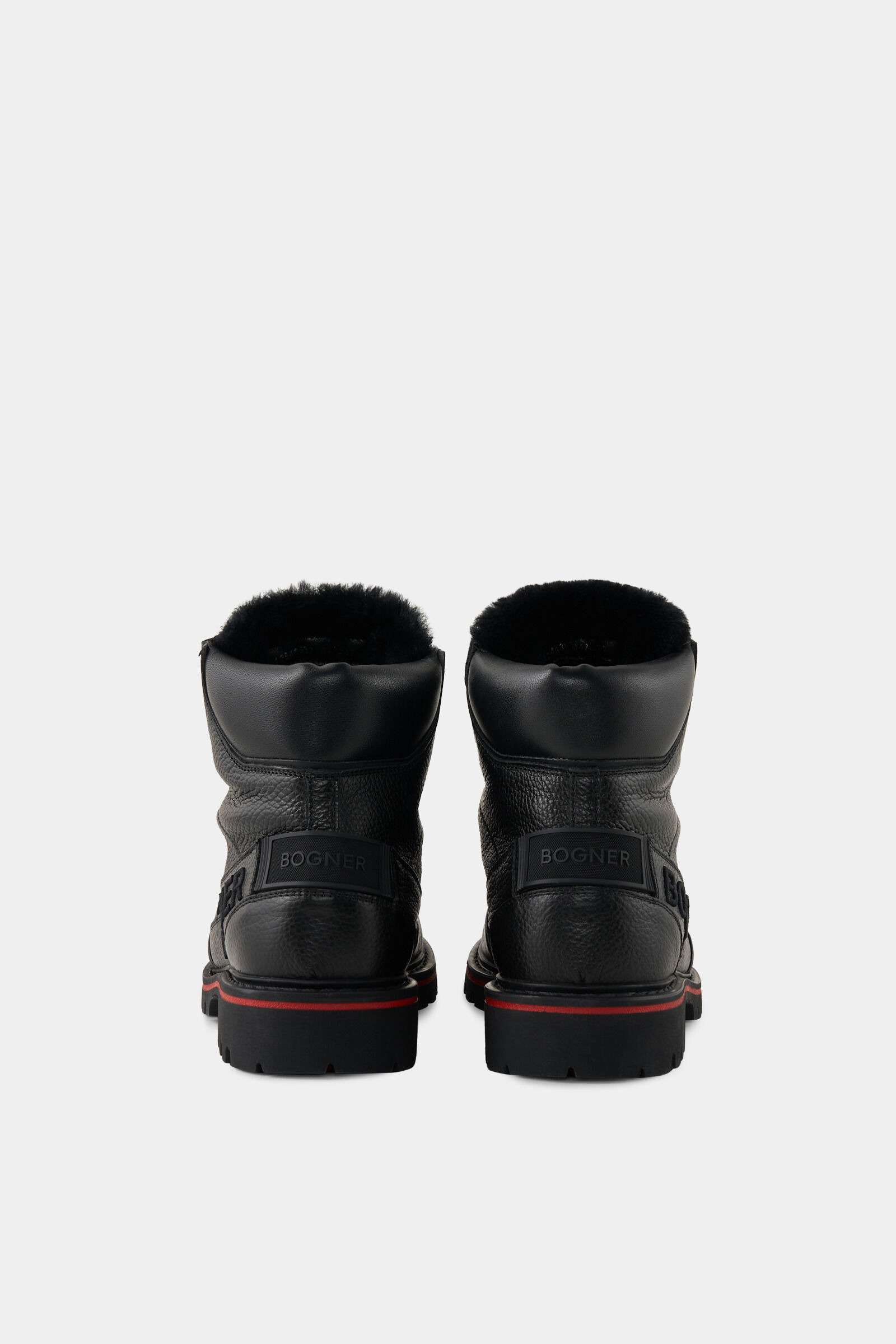 Mid Boots Helsinki with spikes in Black/Red - 5
