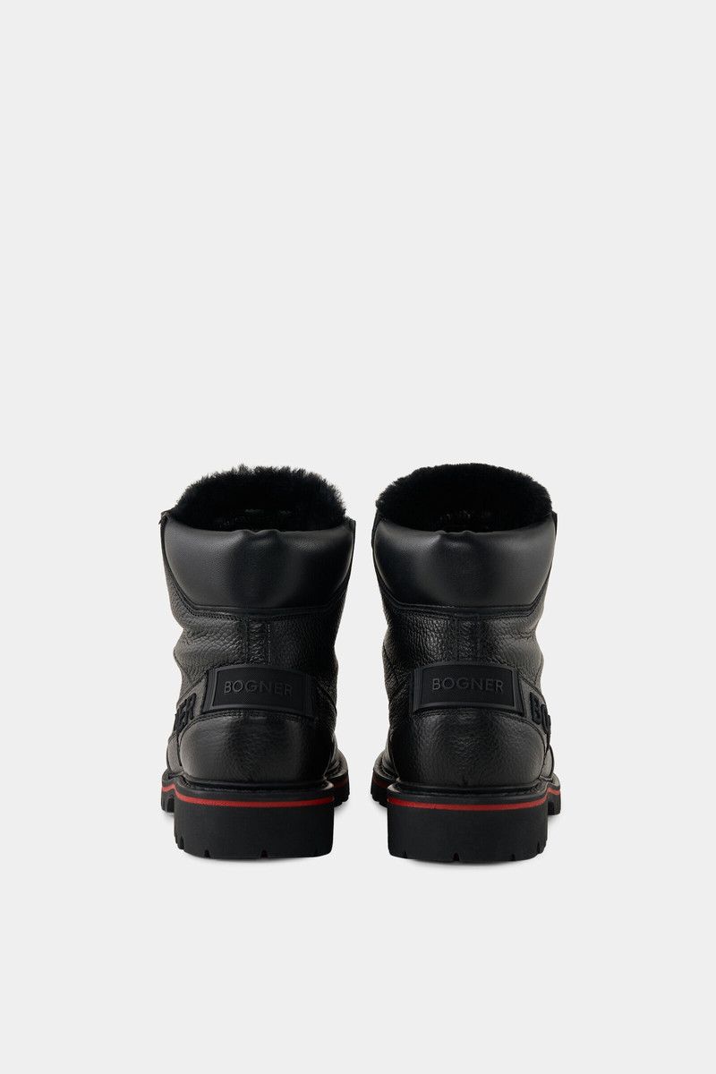 Mid Boots Helsinki with spikes in Black/Red 5