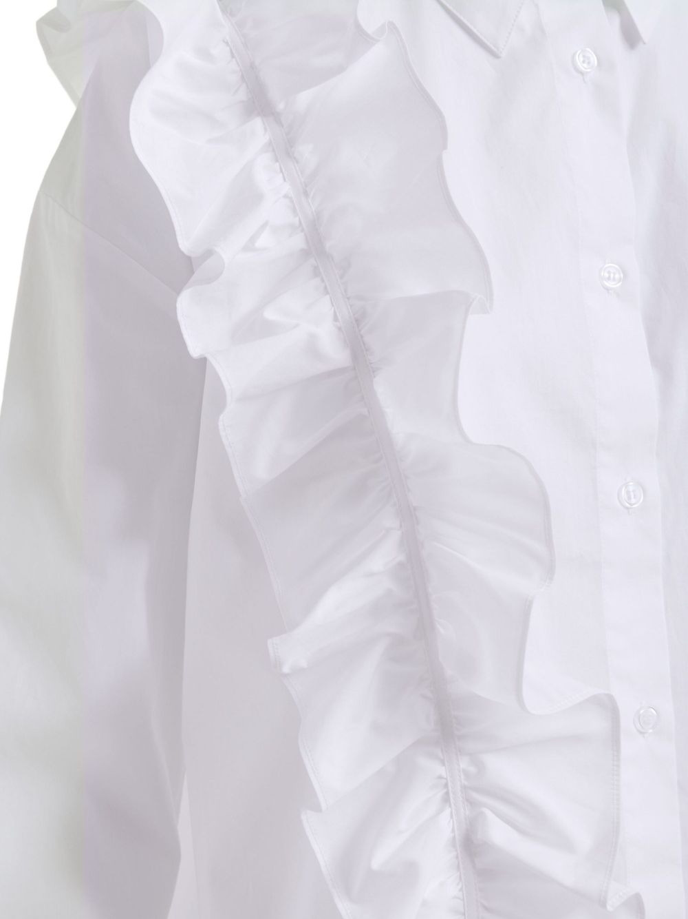 ruffle-detail cotton shirt - 5