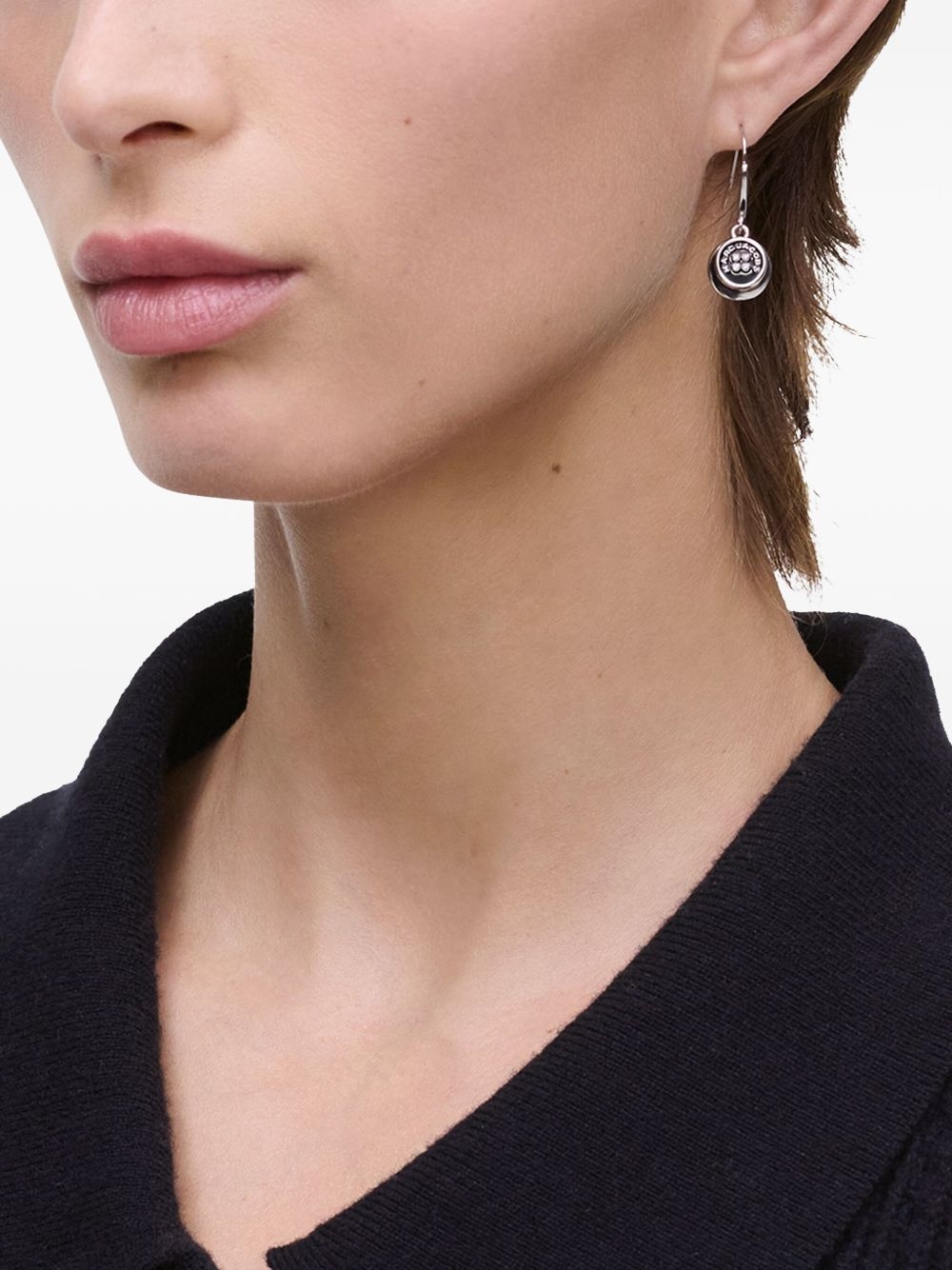 Button Drop earrings - 2