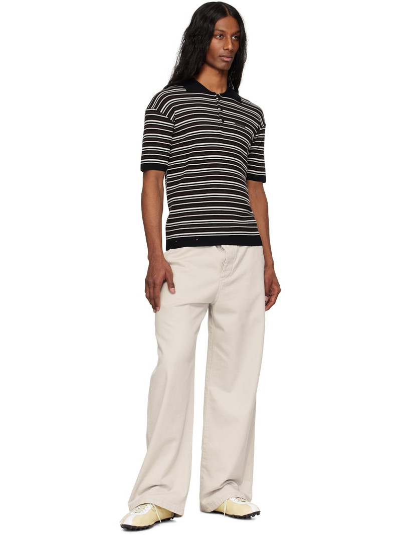 Andersson Bell Black & Brown Stripe Sweater Polo outlook