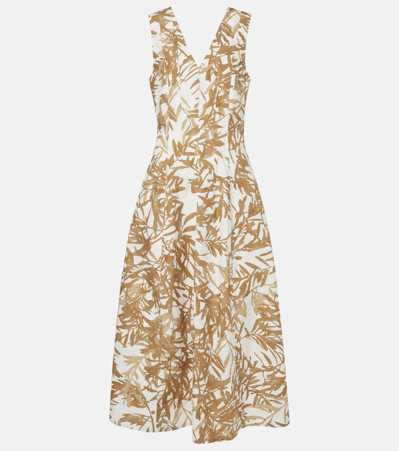 Herbarium-print midi dress - 1
