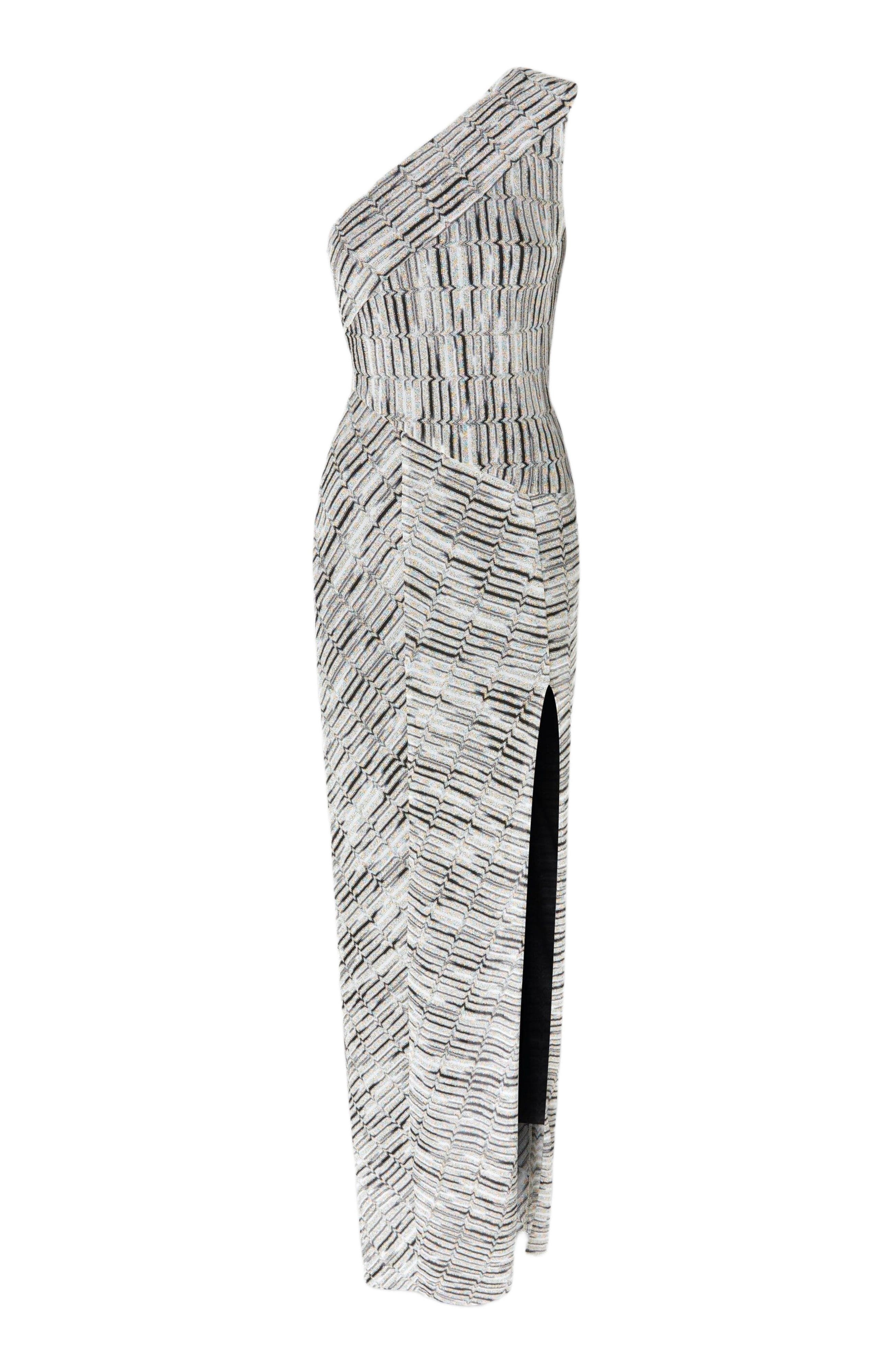 Missoni Long One-shoulder Dress With Greek Lamé Motif And Slit in Multicoloured at Nordstrom - 2
