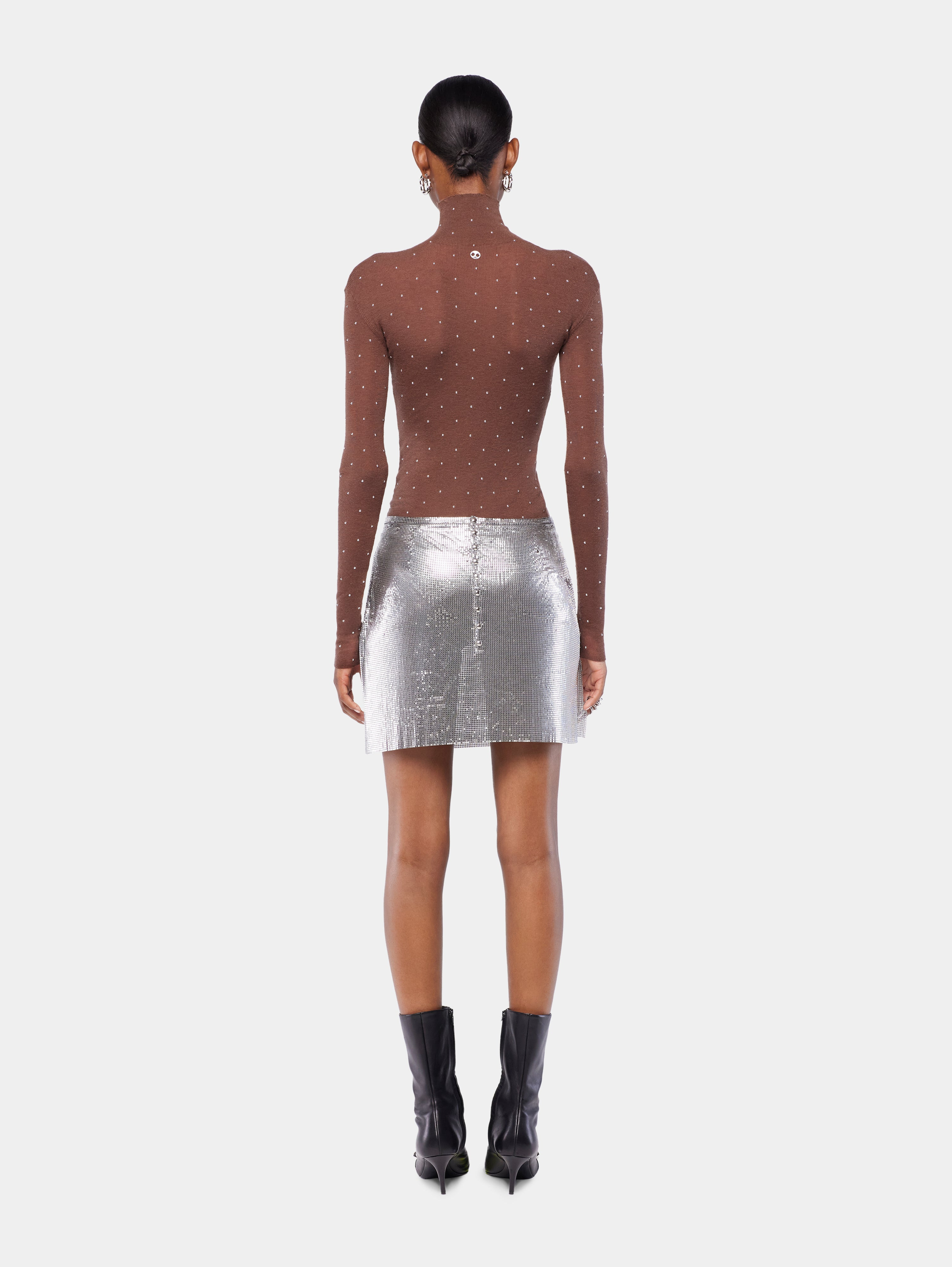 SECOND-SKIN TURTLE-NECK TOP IN WOOL - 4
