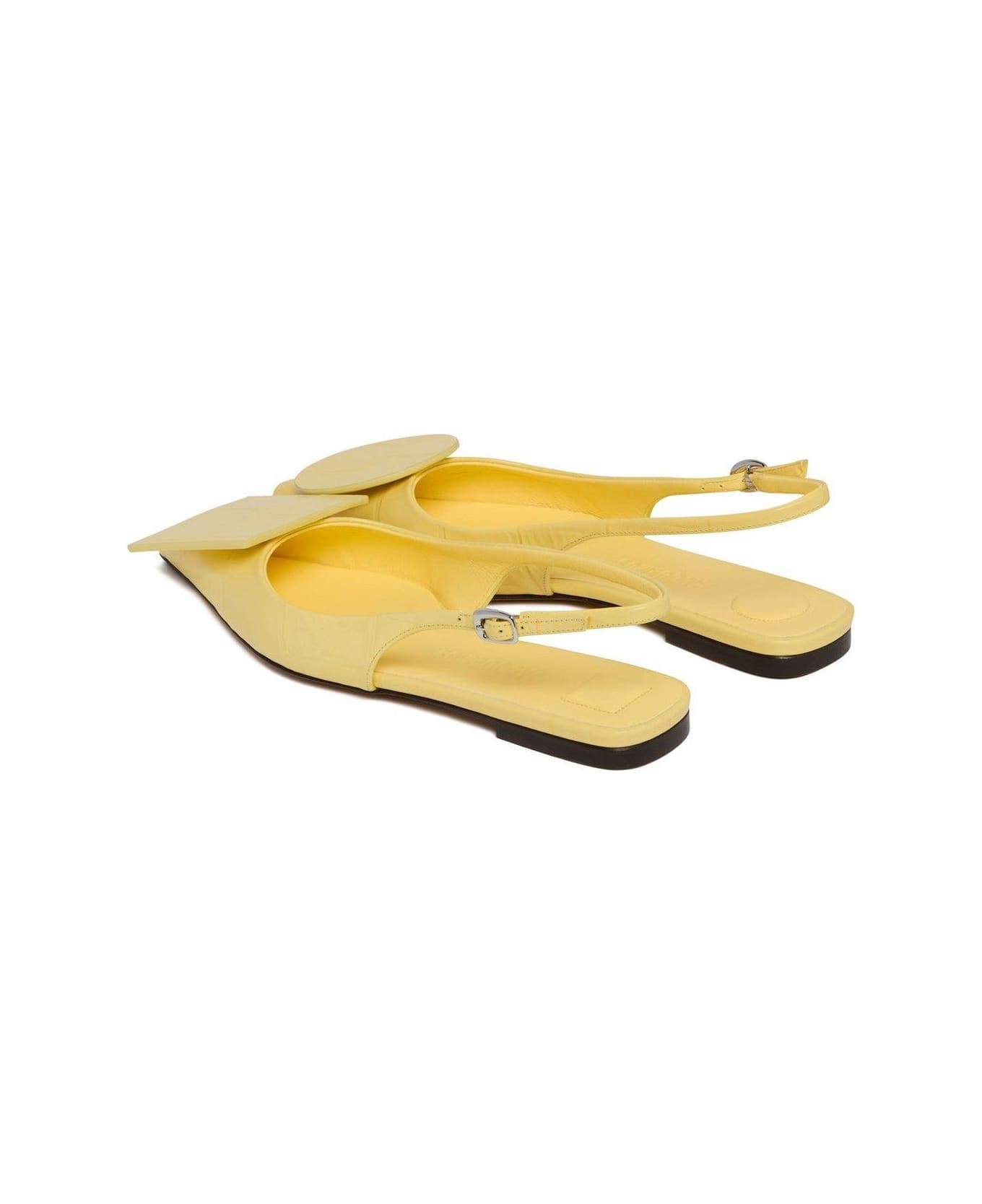 Pointed Toe Slingback Flats - 3