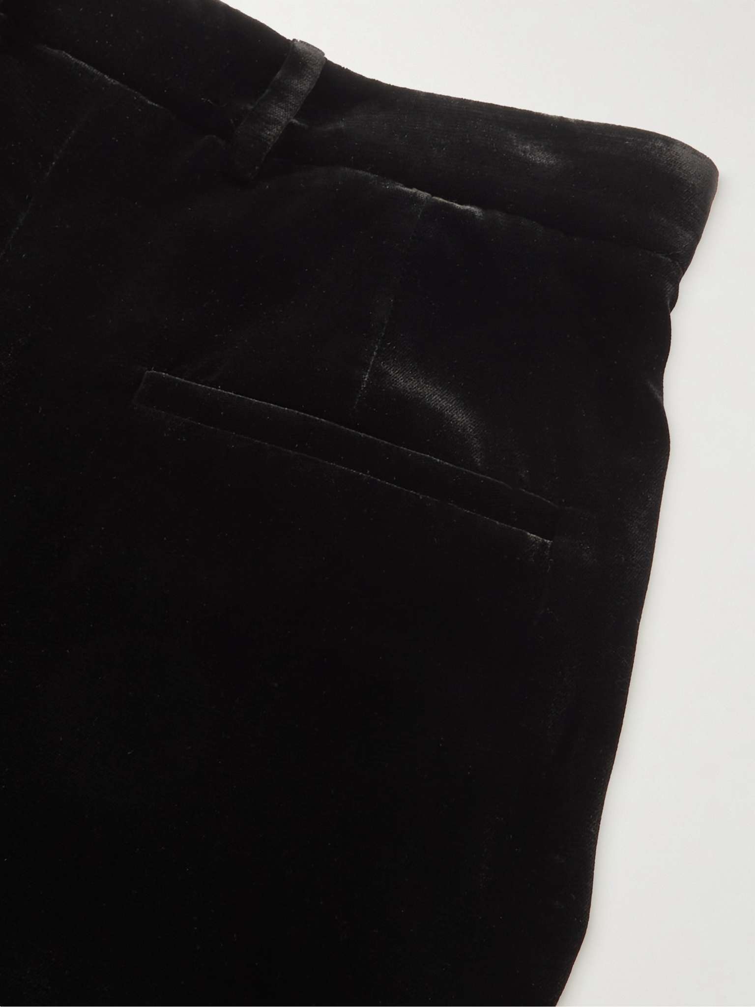 Wide-Leg Velour Trousers - 7