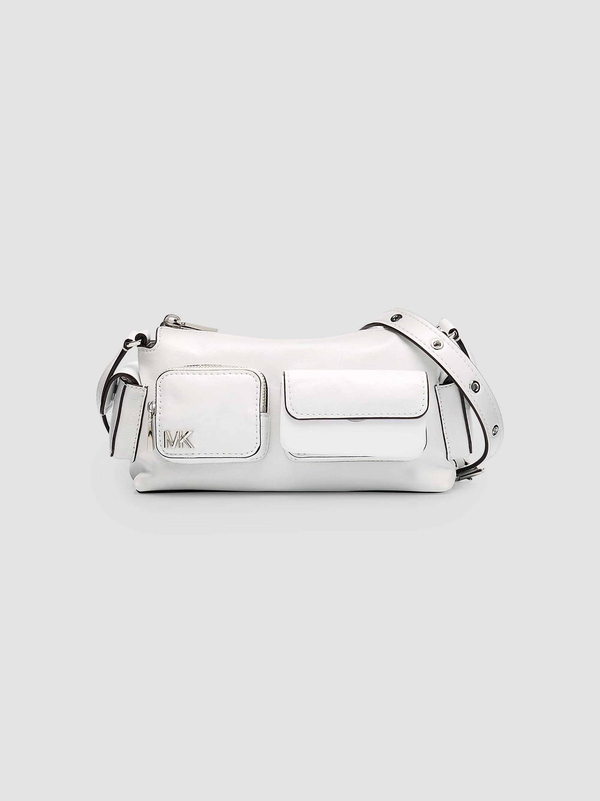 Women's Small Dakota Leather Crossbody Bag - White - 1