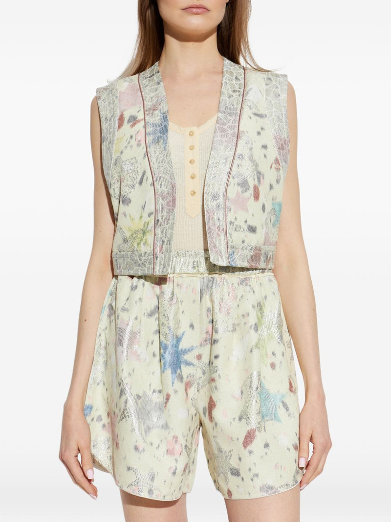 floral-print sleeveless waistcoat 3