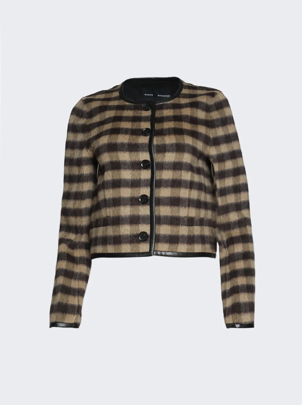 Helene Jacket In Plaid Double Face Cashmere Khaki Multi - 1