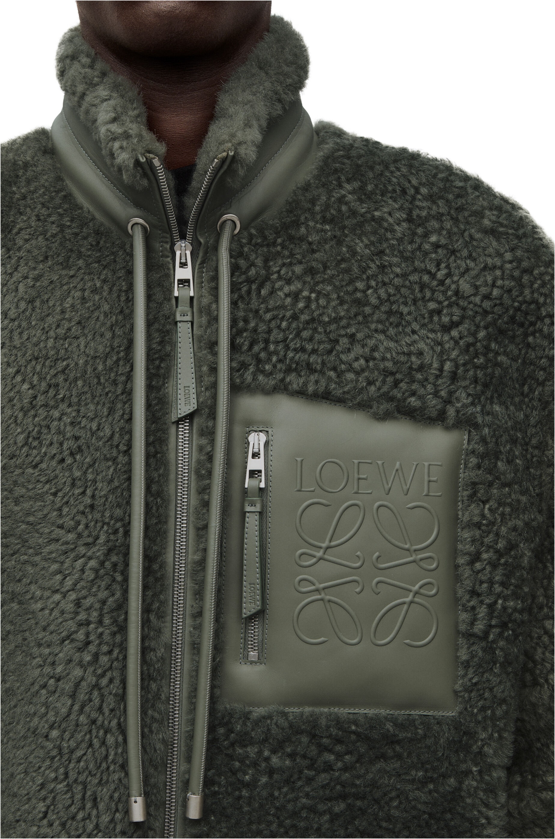 Long jacket in shearling - 5