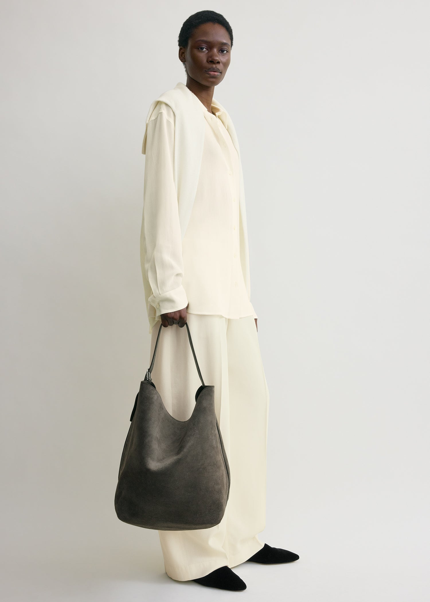 Belted tote granite - 2