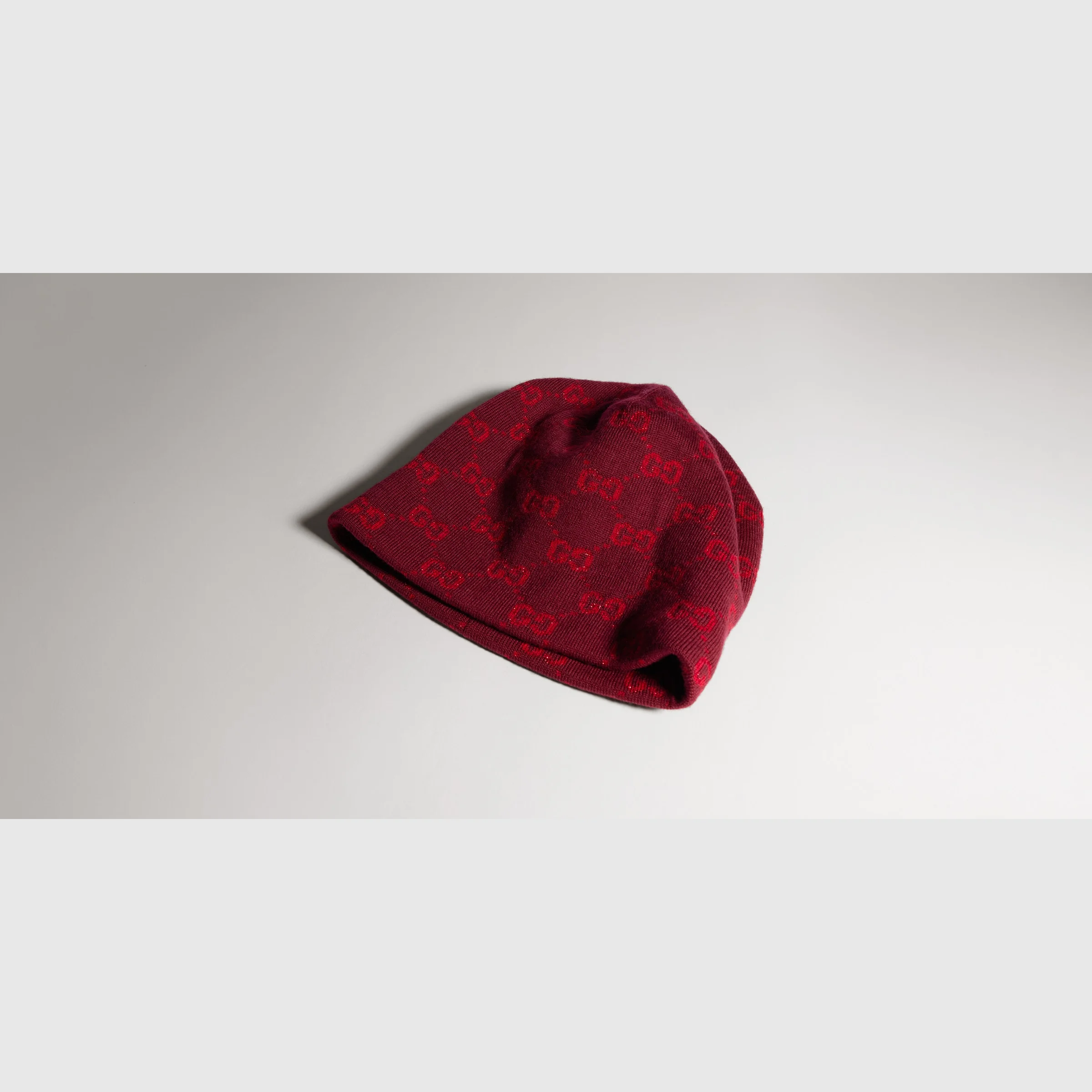 GG wool viscose lamé jacquard hat - 1