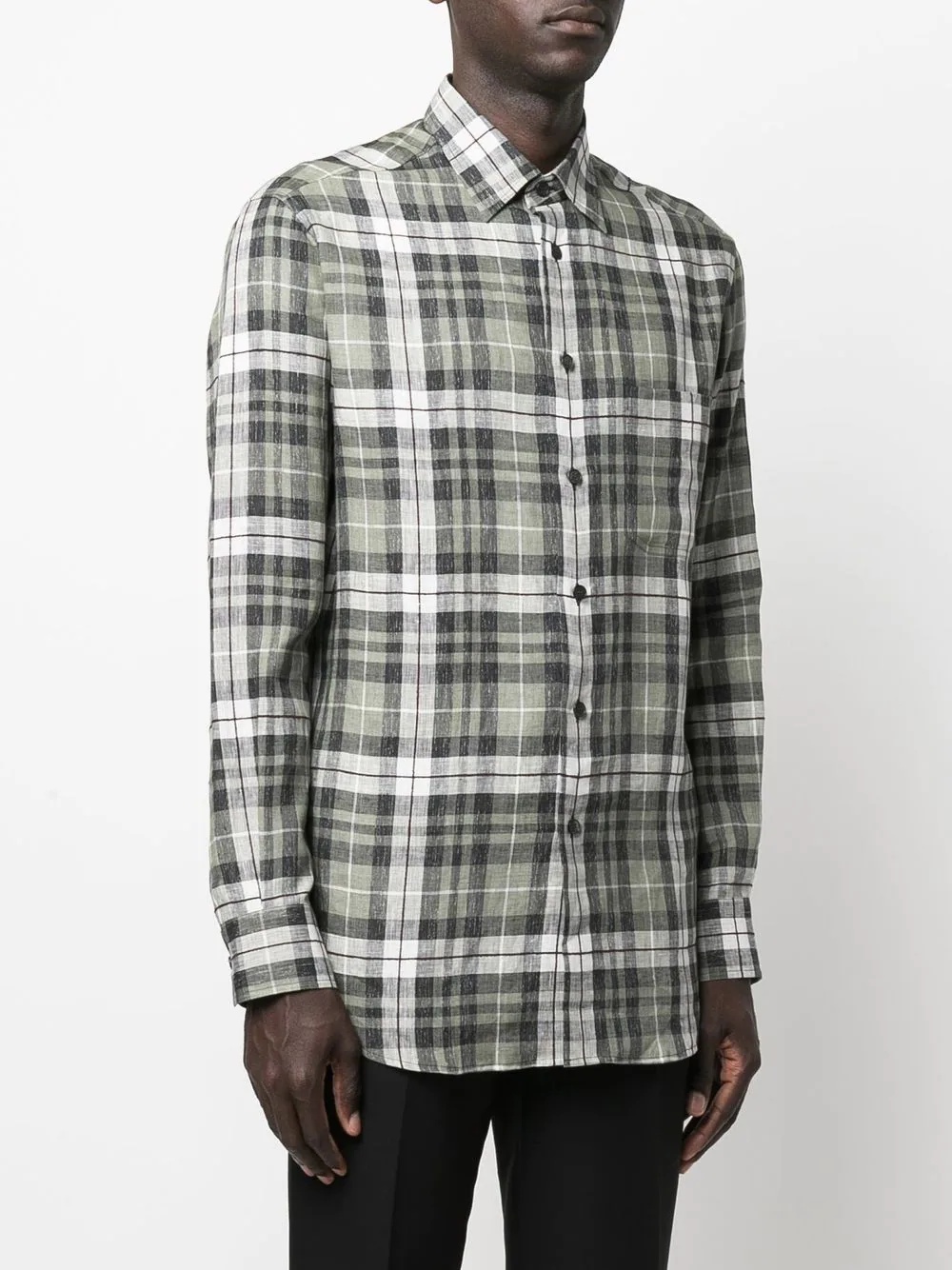 plaid-check print shirt - 3