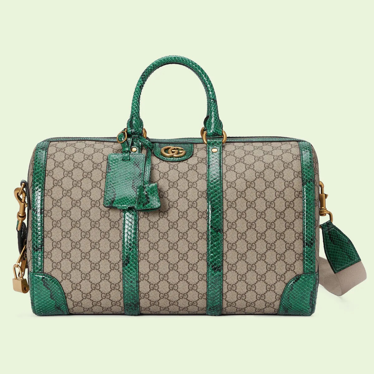 Python trim duffle bag with Double G - 1