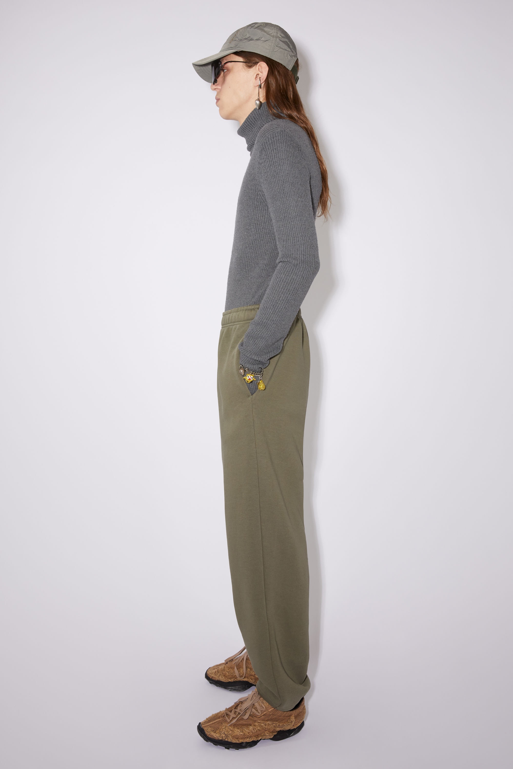 Fleece sweatpants - Taupe grey - 4