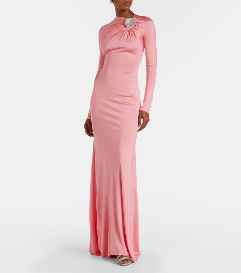 David Koma Embellished satin gown outlook