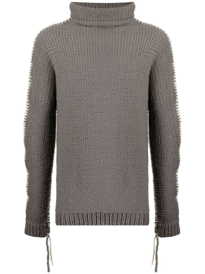 whipstitch-detail merino jumper 1