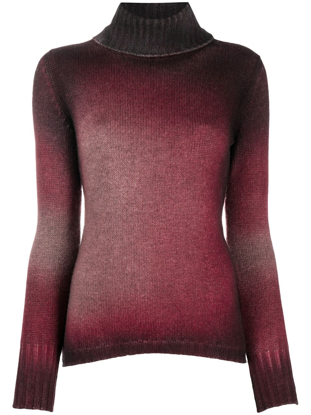 faded roll-neck cashmere jumper - 1