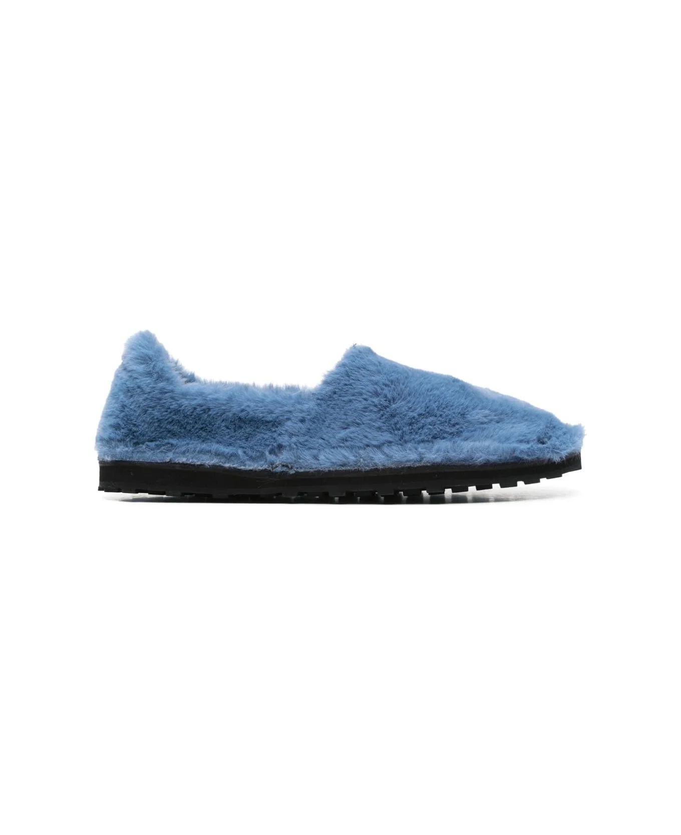 Faux Fur Slip-on Loafers - 1