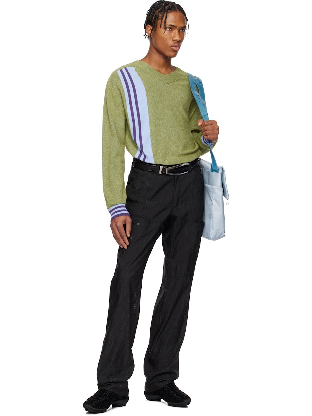 Black Inex Snap Trousers - 5