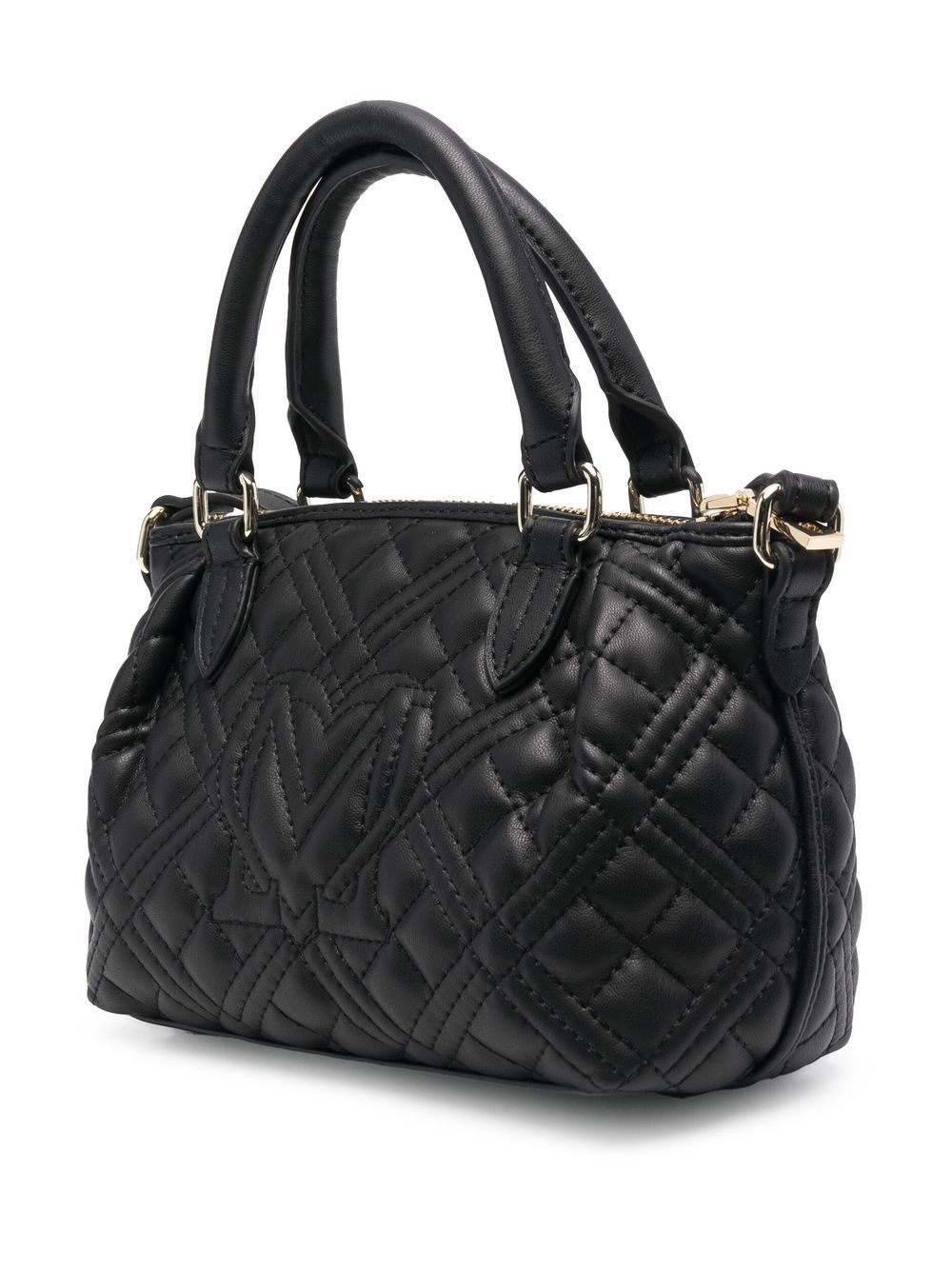 quilted logo-lettering bag - 3