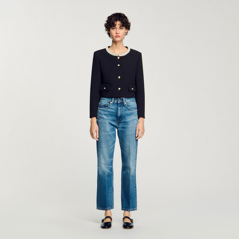 Sandro JACKET WITH BEADED COLLAR outlook