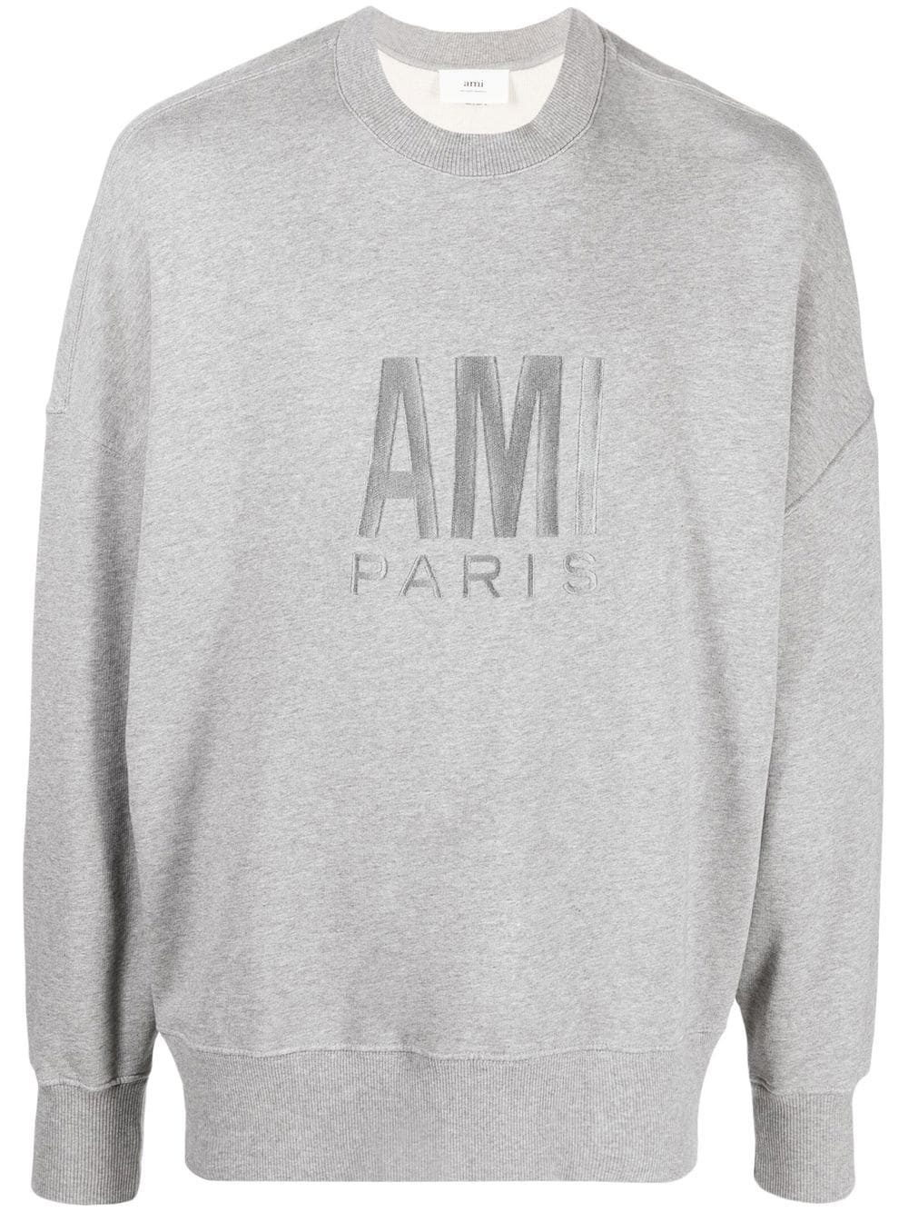 logo-embroidered oversize sweatshirt - 1