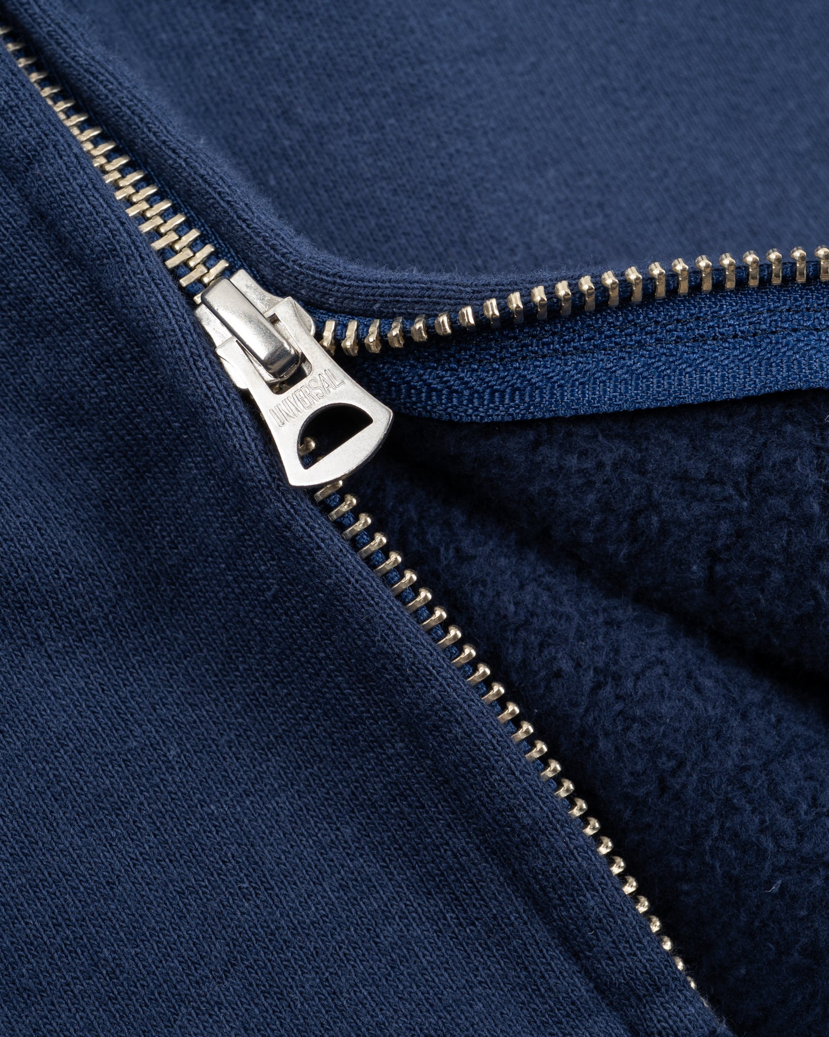 IHSW-10-NAV 14oz Ultra Heavyweight Loopwheel Cotton Zip Up Hoodie - Navy - 11