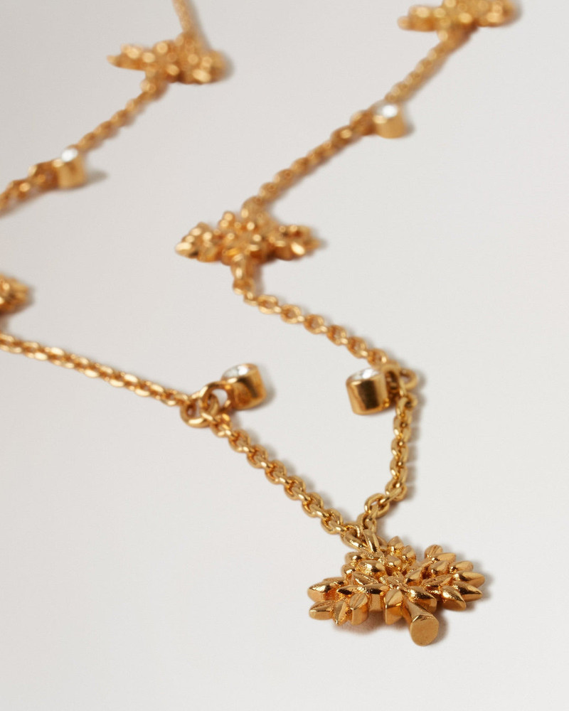 Mulberry Mulberry Tree Charm Necklace Gold Plated Brass outlook