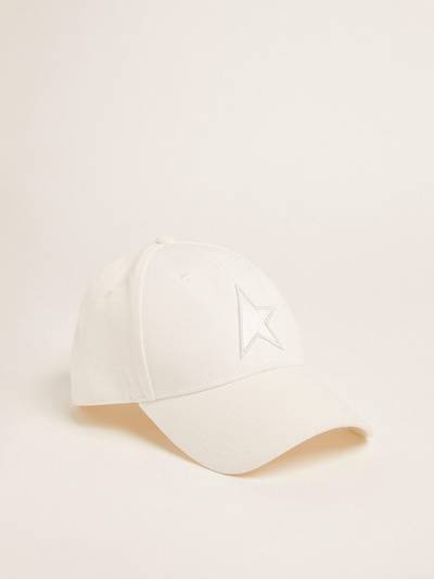 Golden Goose Papyrus white baseball cap with star outlook