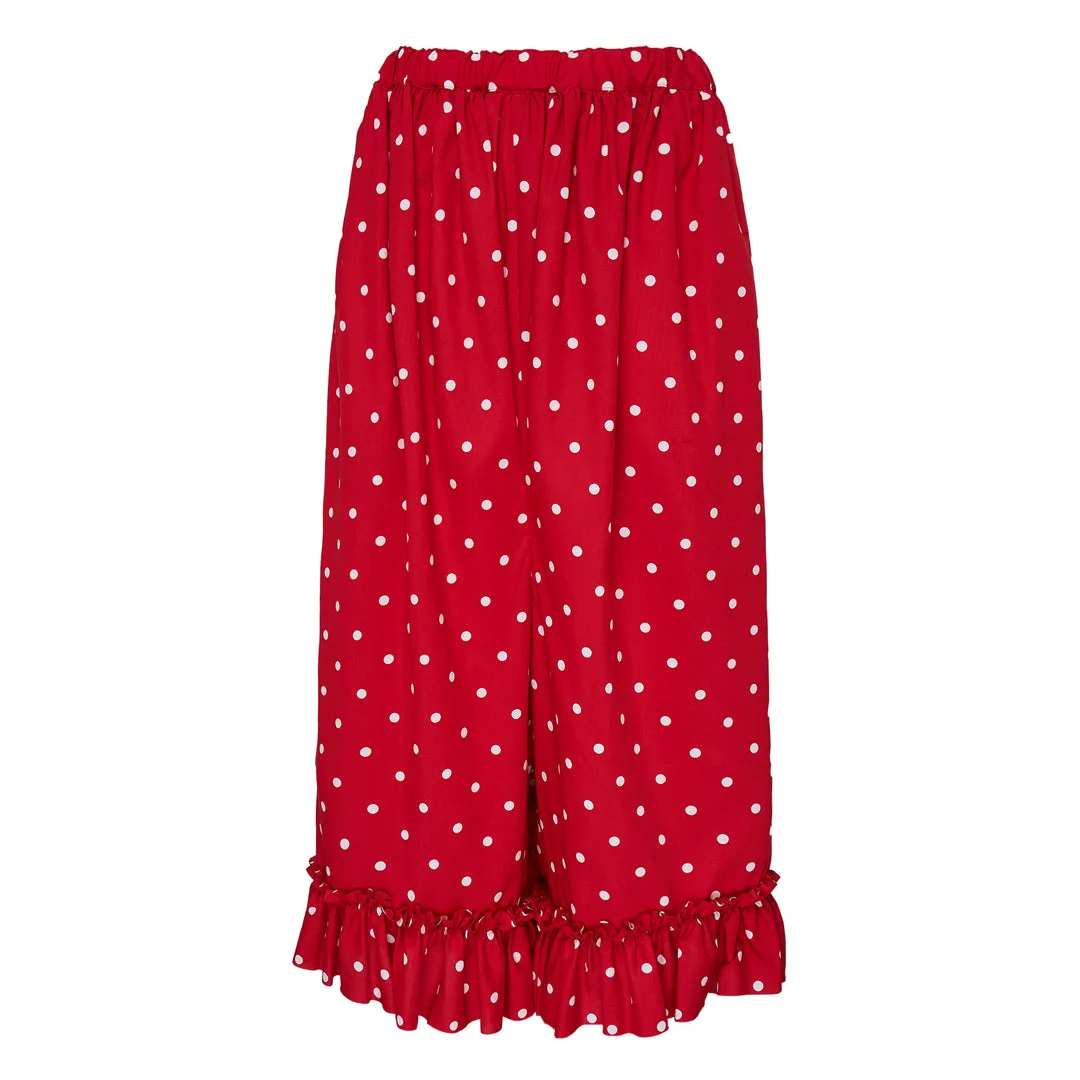Polka Dot Wide-Leg Pants - 1