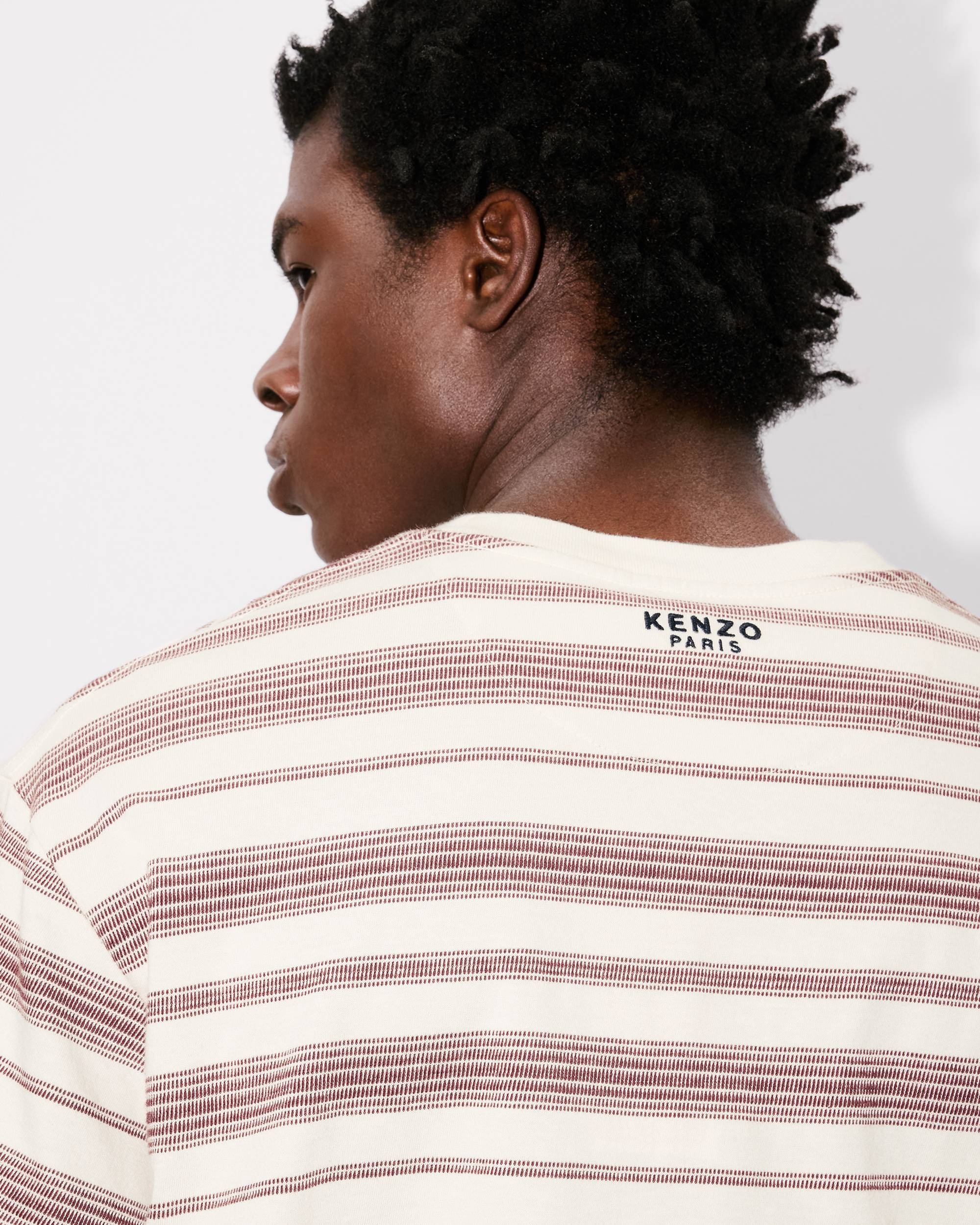'Boke Flower' striped embroidered T-shirt in cotton - 7