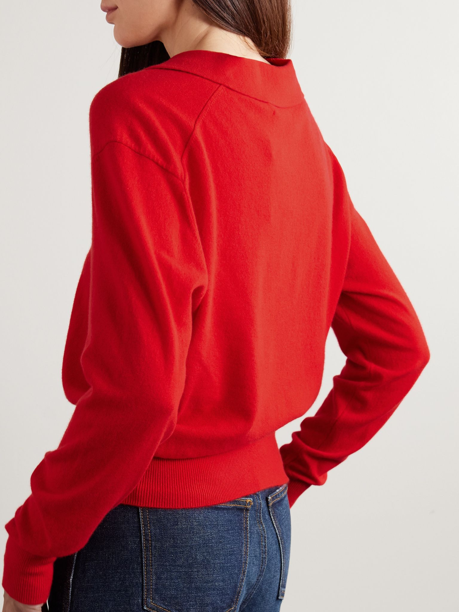 Hamilton organic cashmere polo shirt Red - 3