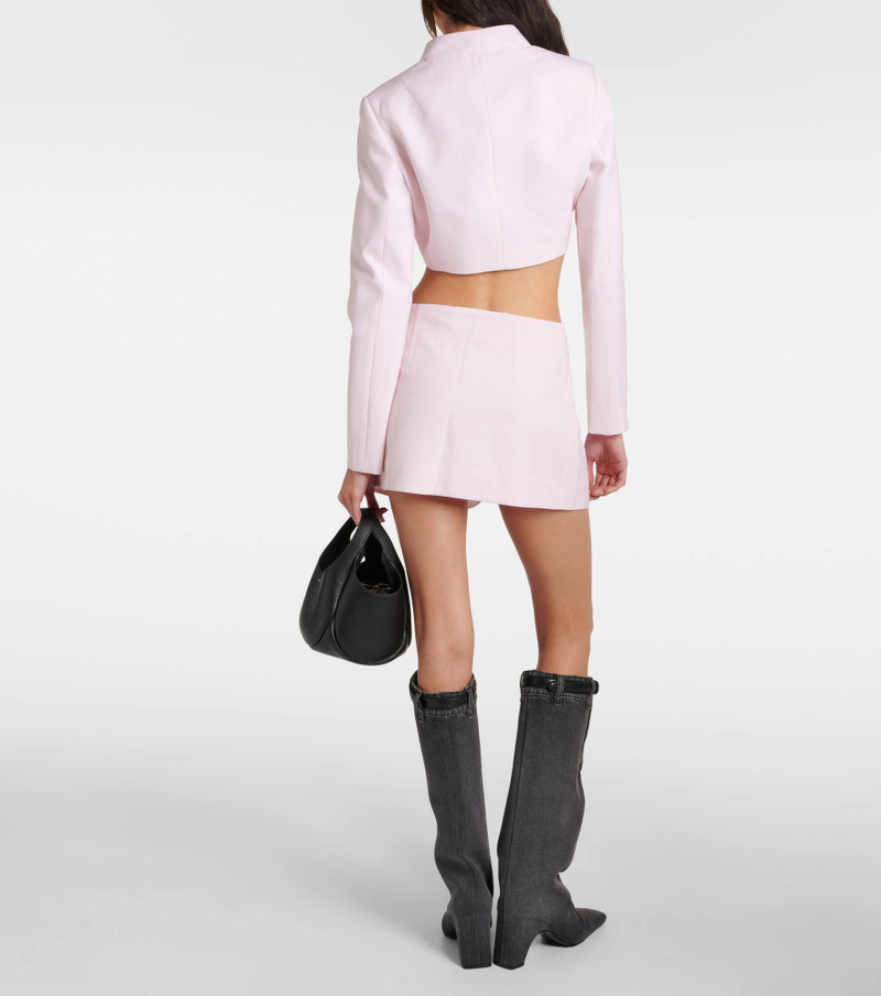 Trompe l'oeil cropped virgin wool jacket 3