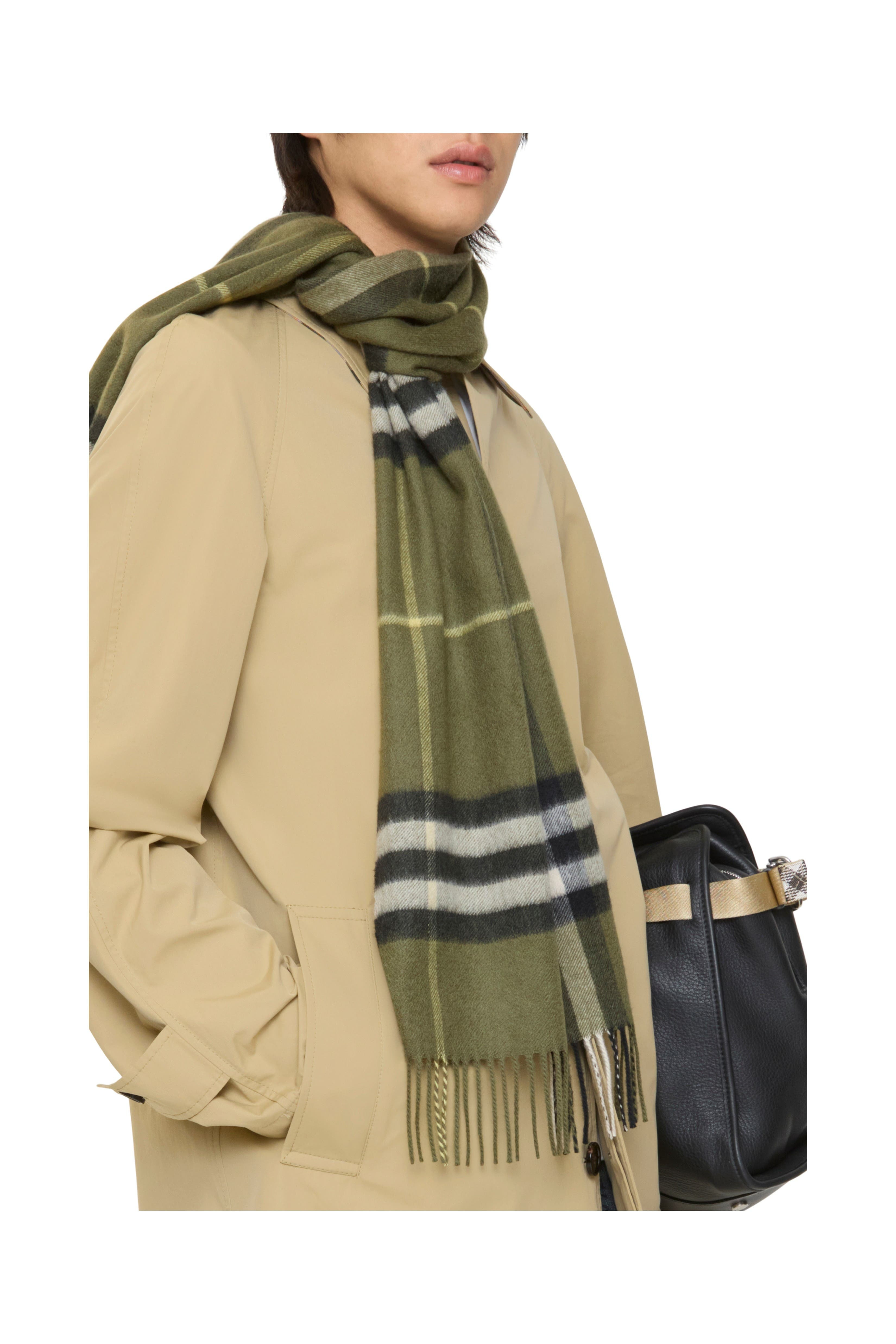 burberry Check Cashmere Scarf in Pea at Nordstrom - 7