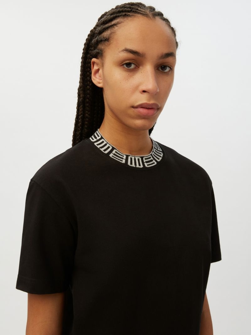 MONOGRAM RIB COLLAR T-SHIRT - 6