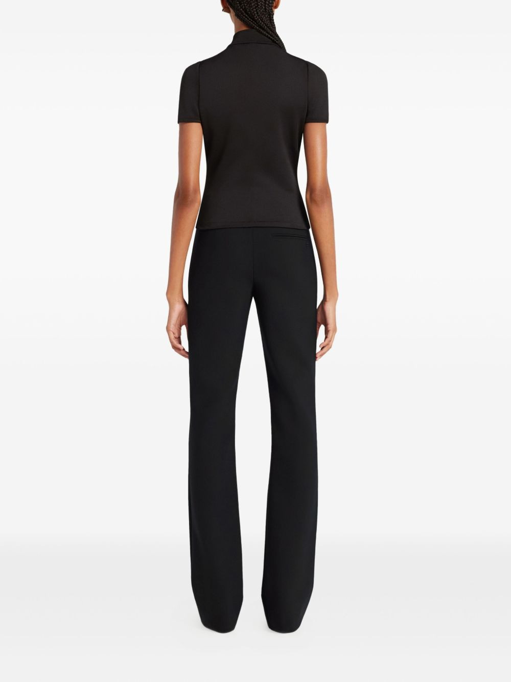 zip-up short-sleeve top - 4