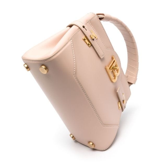 Pink B-Buzz leather tote bag - 4