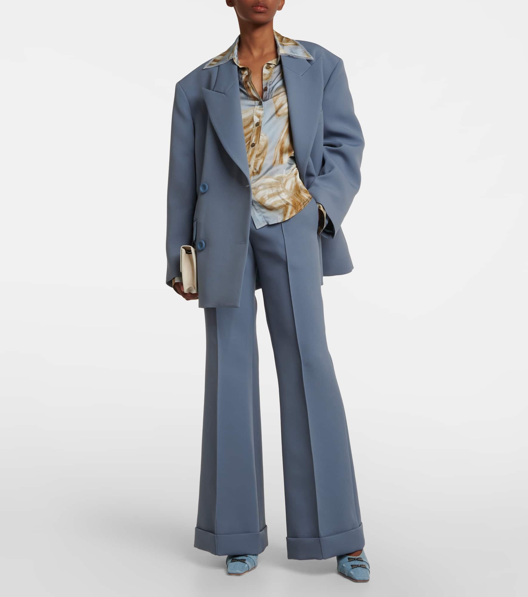 Low-rise wide-leg pants - 2