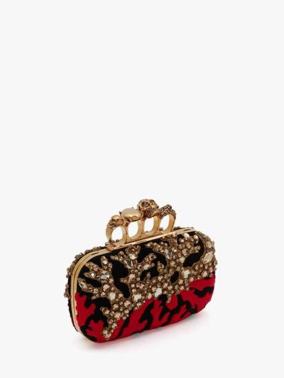 Alexander McQueen Skull Four-ring Clutch in Black outlook