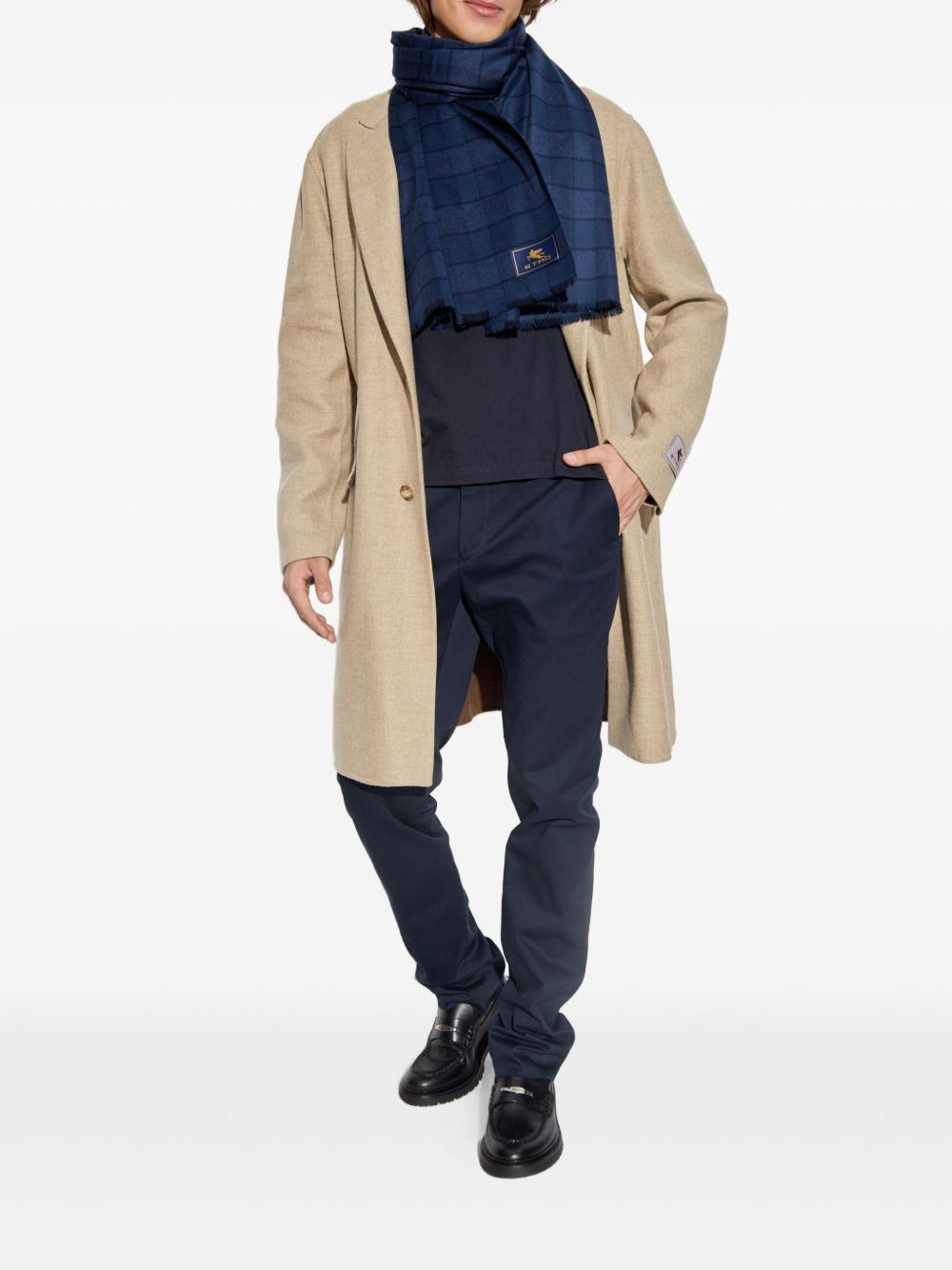 three-button wool coat - 2