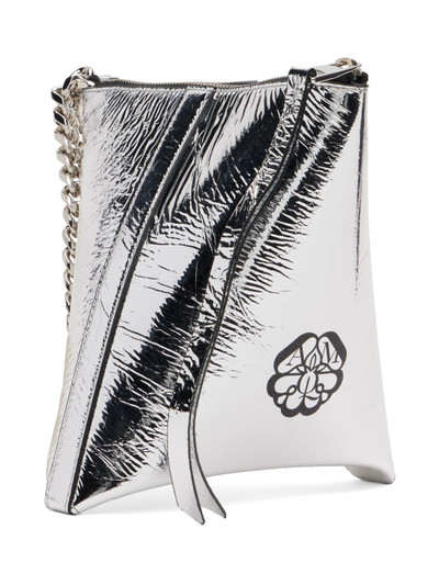 Alexander McQueen Silver 'The Curve' Pouch outlook