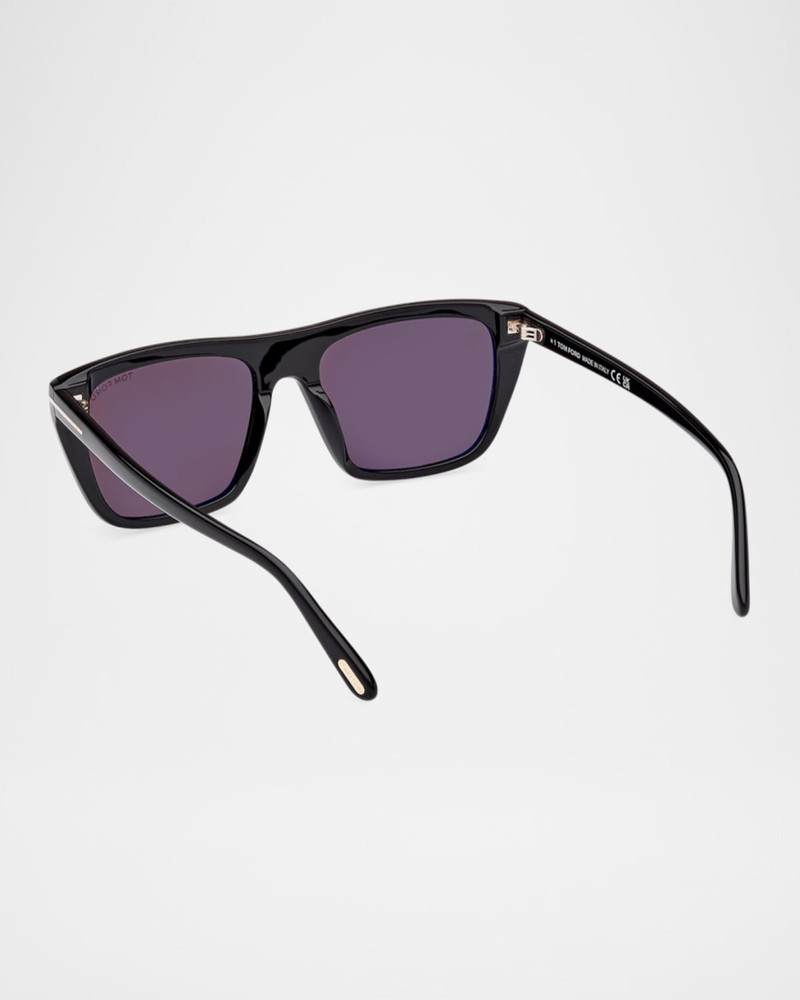 TOM FORD Men's Aslan Acetate Rectangle Sunglasses outlook