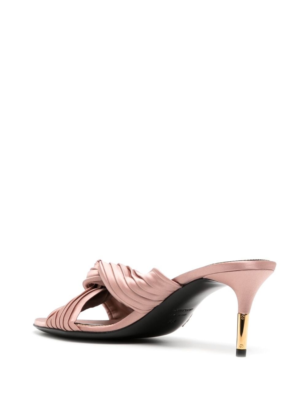 knot-detail 75mm pleated mules - 3