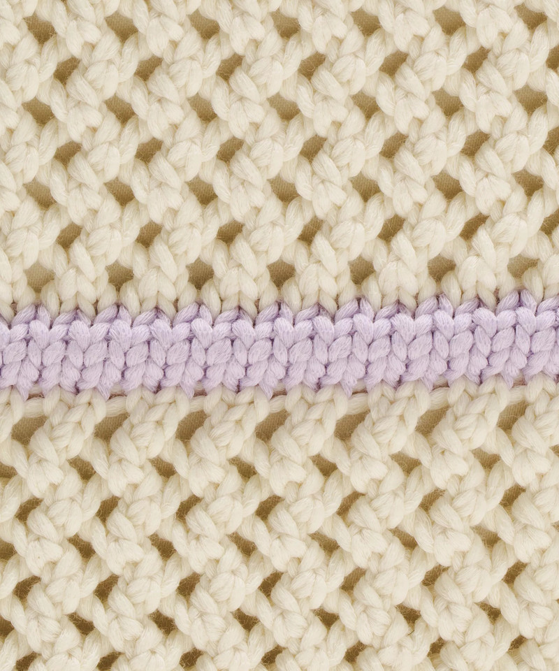 Cotton Crochet Shoulder Bag 7L 6